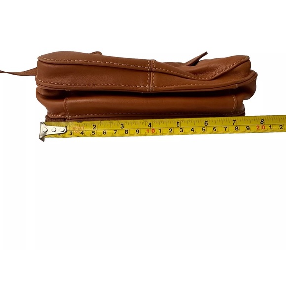 Fossil Brown crossbody bag leather Vintage Double Zip Flap Travel Purse Magnetic - Picture 13 of 15